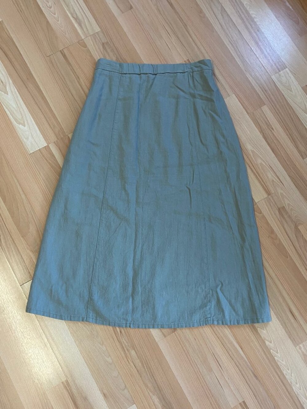 Vintage style linen midi skirt M - Picture 7 of 7